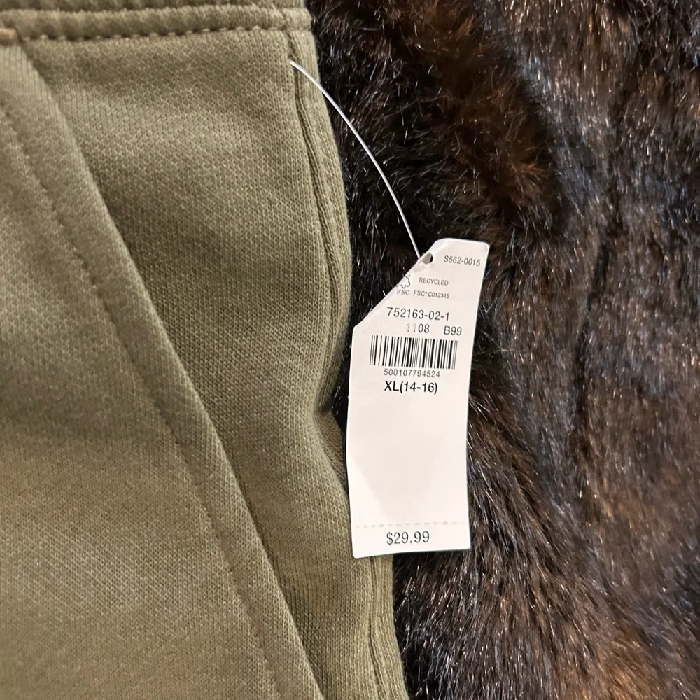 Old Navy Boys XL 14–16 Cargo Jogger Sweatpants Olive Green NWT
